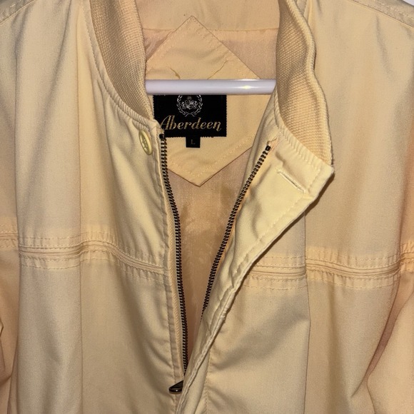 VTG Aberdeen Men's Bomber Jacket Yellow Sz  Large Members Only‎  Style - Picture 3 of 5